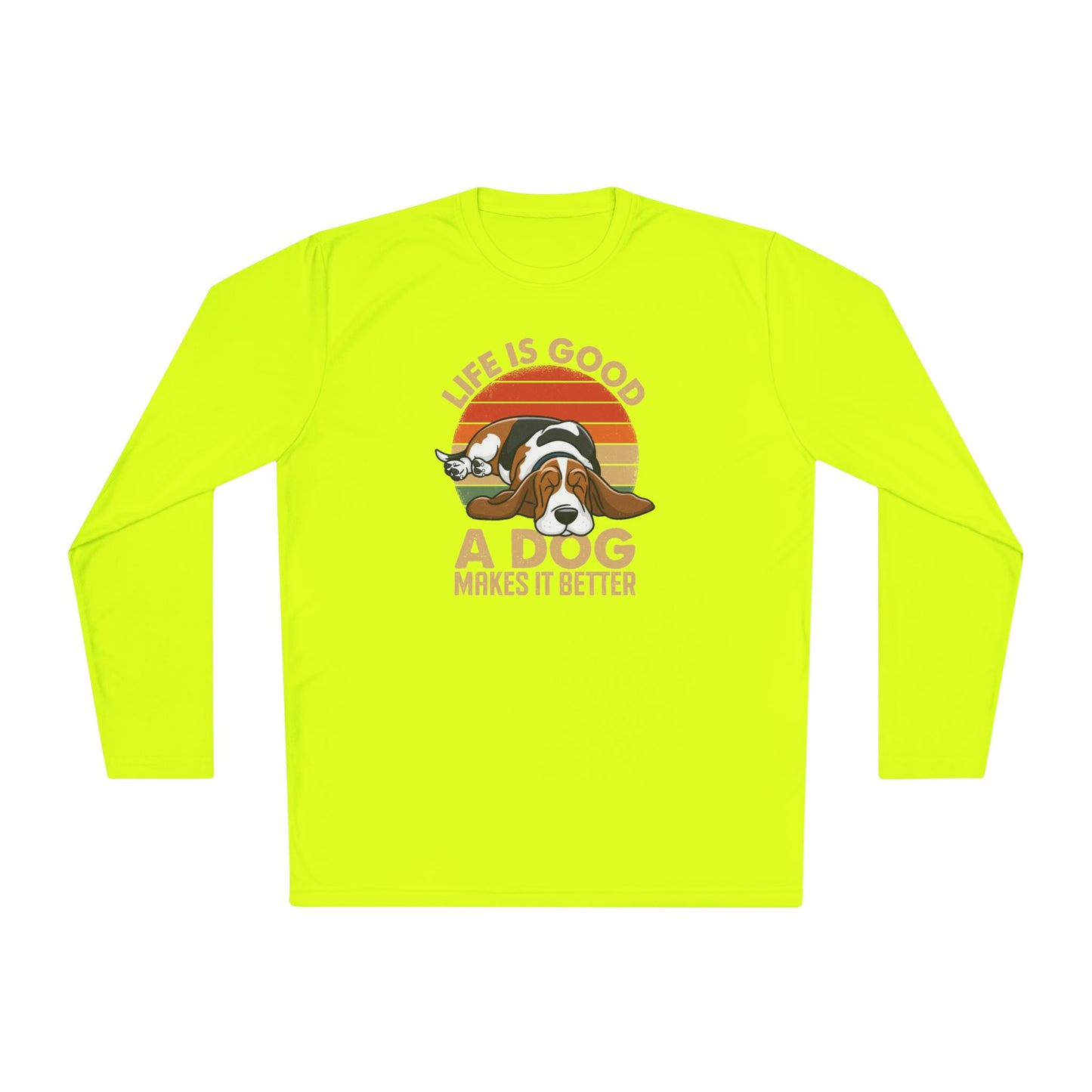 Graphic Long Sleeve Tee - Life is Good A Dog Makes it Better