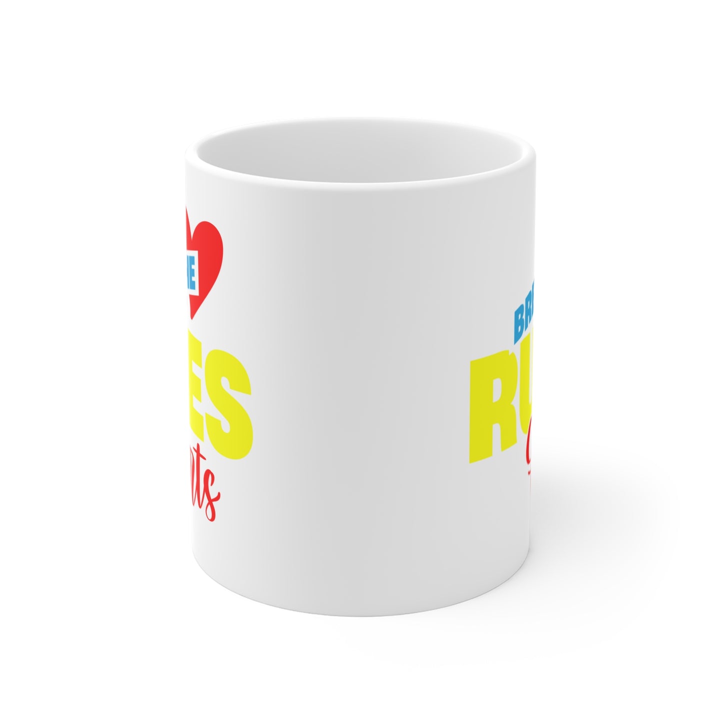 Coffee Mug - Break the Rules Hearts Design