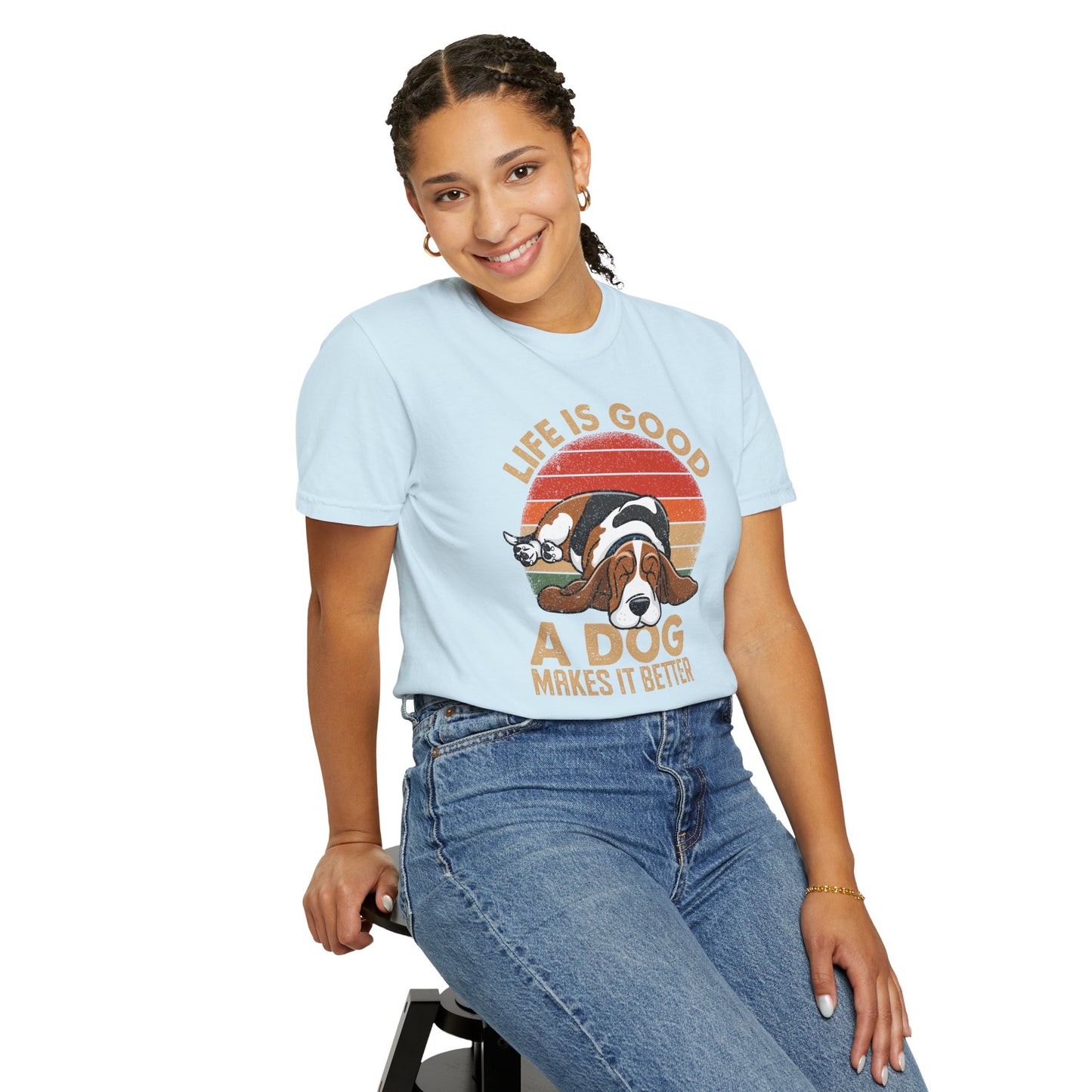 Garment-Dyed T-shirt - Life Is Good, Life Makes It Better