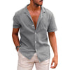 Men'S Tops Casual Button down Shirt Short Sleeve Beach Shirt Summer Mens Clothing