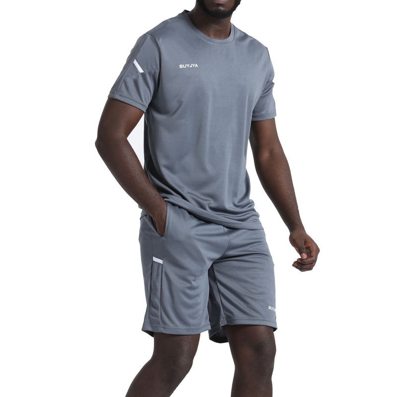 Men's Activewear Set: 3-Pack Gym Shorts and Shirts for Running, Basketball, Football, and Daily Activities