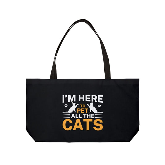Cat Lover Tote Bag - I'm Here to Pet All the Cats
