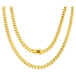 14K Yellow Gold 6mm Royal Monaco Miami Cuban Link Chain Necklace for Men and Women, Available in 16" to 30" Lengths