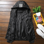 New Men's Casual Hooded Bomber Jacket Spring Autumn Hip Hop Plus Size Windbreaker Sportswear Zipper Jacket Coat Outwear