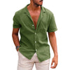 Men'S Tops Casual Button down Shirt Short Sleeve Beach Shirt Summer Mens Clothing