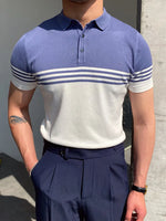 Men's Summer Fashion Polo Shirts - Short Sleeve, Turn-Down Collar, Patchwork Casual Tops for Streetwear