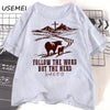 Jesus T-Shirts: "Follow the Word, Not the Herd" - Isaiah 8:11-13 Christian Western Cowboy Print Casual Wear