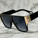 Men'S SUNGLASSES DESIGNER SQUARE RETRO GOLD FRAME SHADES HIP HOP STYLE FASHION