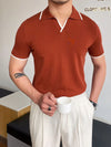 Men's Summer Fashion Polo Shirts - Short Sleeve, Turn-Down Collar, Patchwork Casual Tops for Streetwear