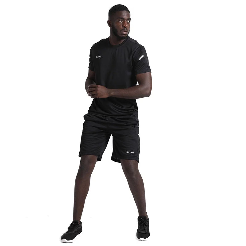 Men's Activewear Set: 3-Pack Gym Shorts and Shirts for Running, Basketball, Football, and Daily Activities